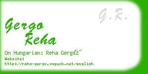 gergo reha business card